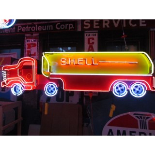 New Shell Tanker Painted Neon Sign 8 FT W x 28 IN H